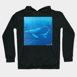 Blue humpback whales Hoodie